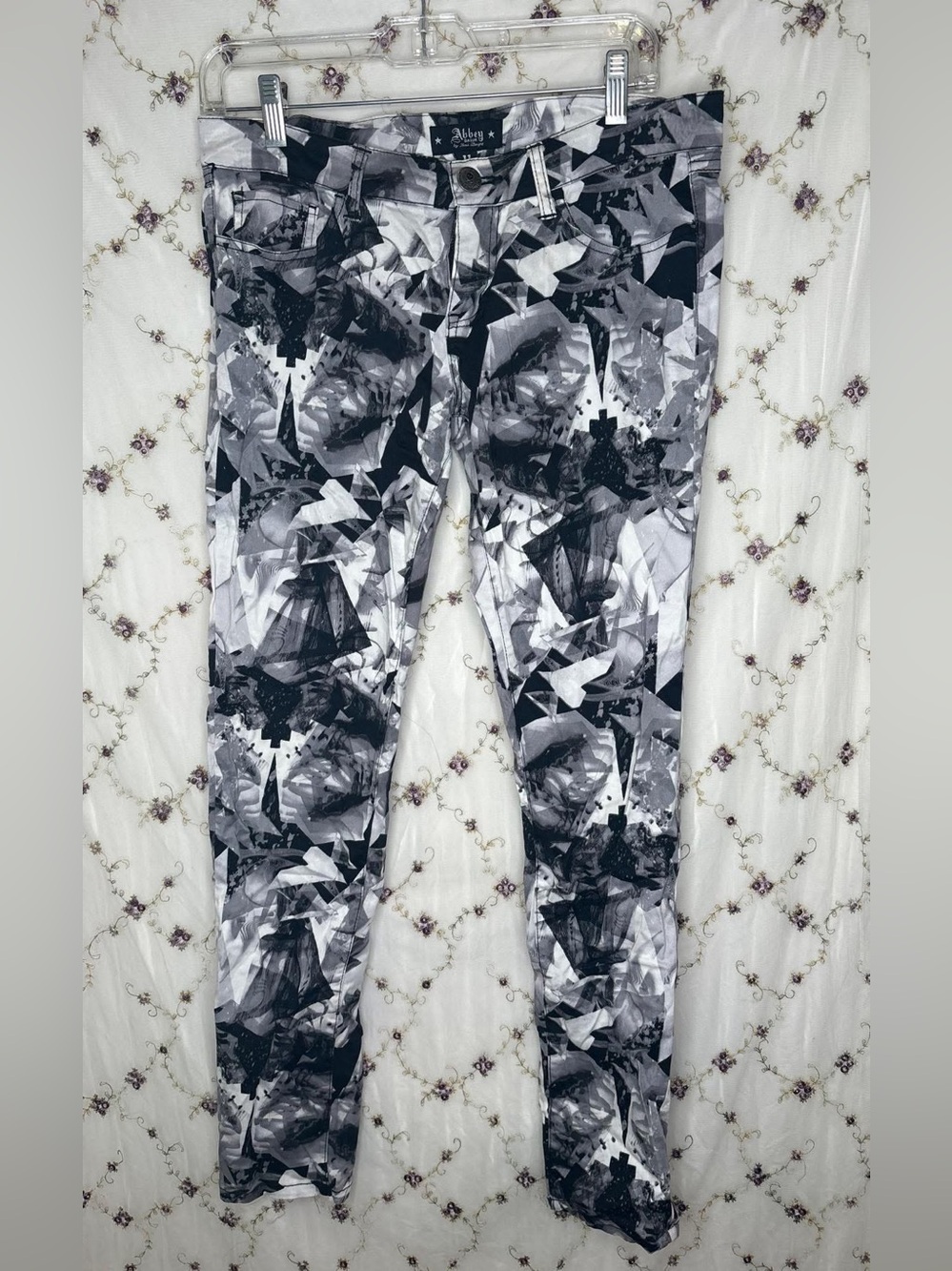 Abbey Dawn Monochrome Abstract Graphic Skinny Jeans